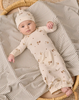 QUINCY MAE BAMBOO BABY GOWN + HAT SET WOODLAND