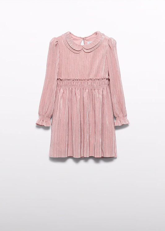 ABEL & LULA GIRL PLEATED KNIT DRESS