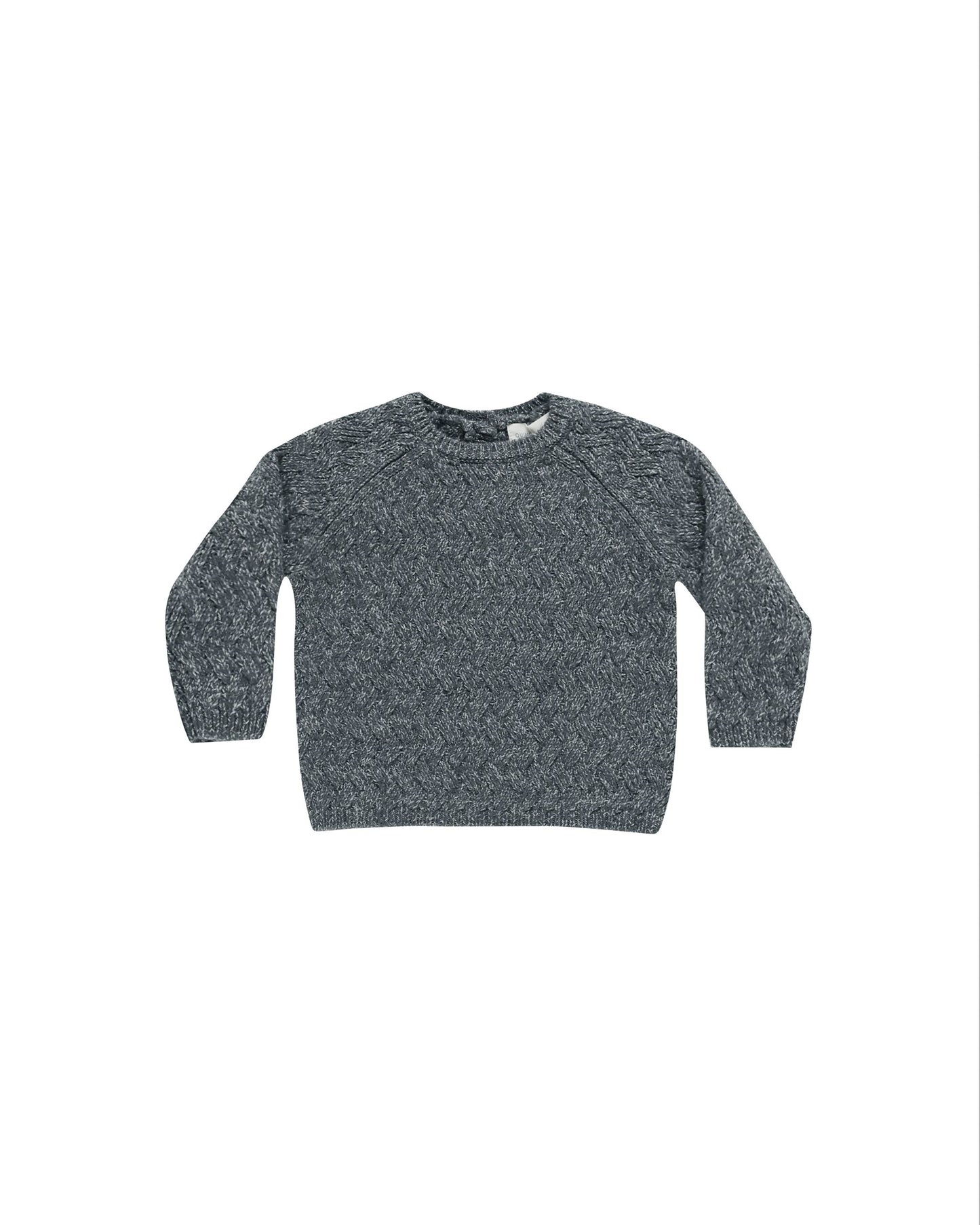 QUINCY MAE KNIT SWEATER HEATHERED INDIGO