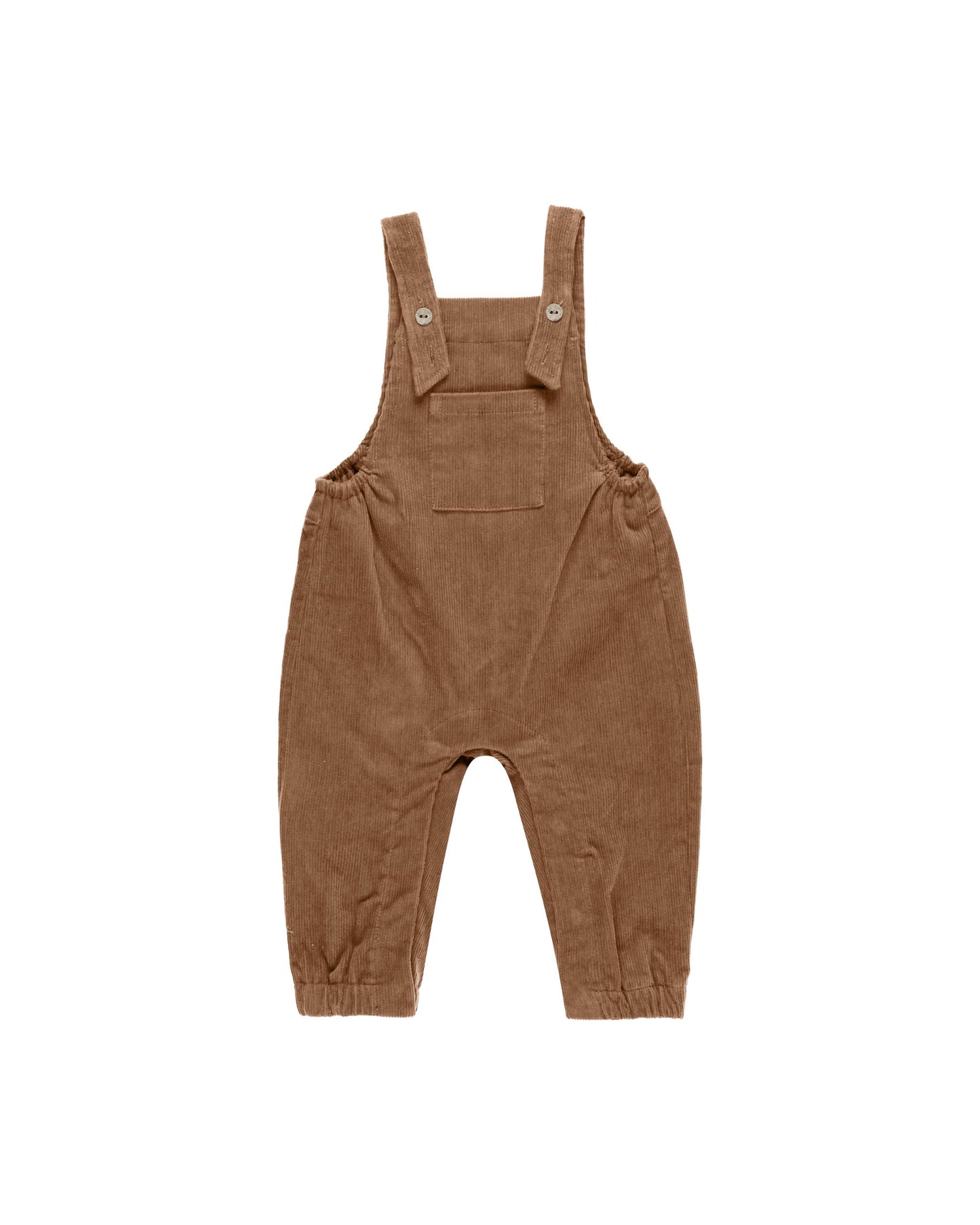 QUINCY MAE CORDUROY BABY OVERALLS CINNAMON