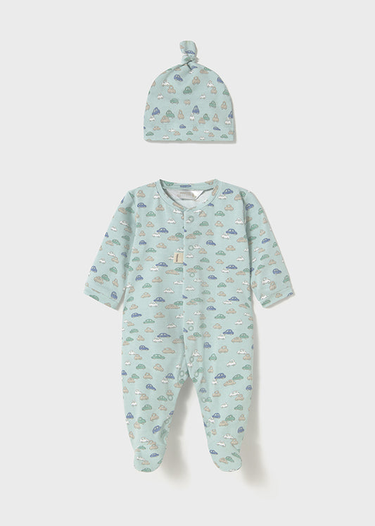 MAYORAL LONG ONESIE WITH HAT