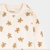 GINGERBREAD PRINT ON SILVER PEONY PJ SET