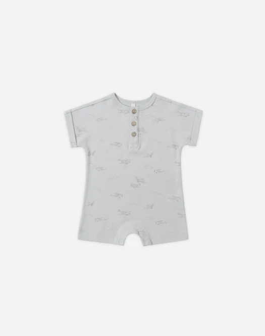 QUINCY MAE SHORT SLEEVE ONE-PIECE AIRPLANES