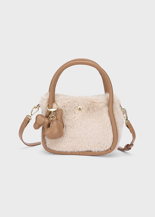 MAYORAL FAUX-FUR BAG WITH CHARMS