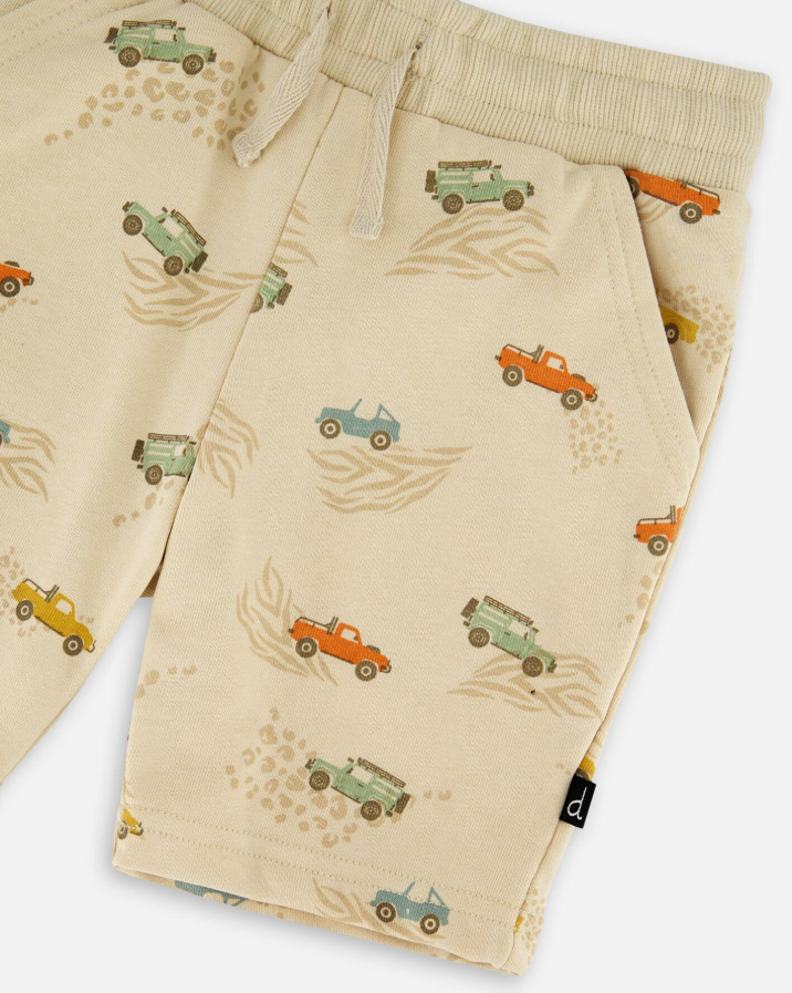 DEUX PAR DEUX FRENCH TERRY SHORTS SAFARI JEEP