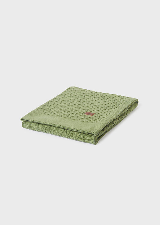 MAYORAL KNIT BABY BLANKET- PINE