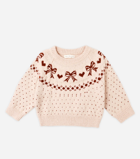 RYLEE + CRU FAIR ISLE SWEATER BOWS