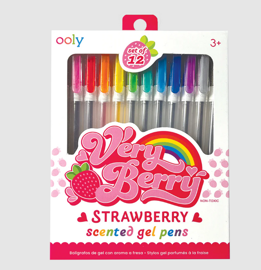 VERY BERRY SCENTED GEL PENS - SET OF 12