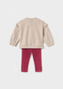 MAYORAL GIRL SWEATSHIRT AND LEGGINGS SET