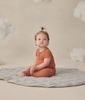 QUINCY MAE RIBBED HENLEY BODYSUIT POPPY