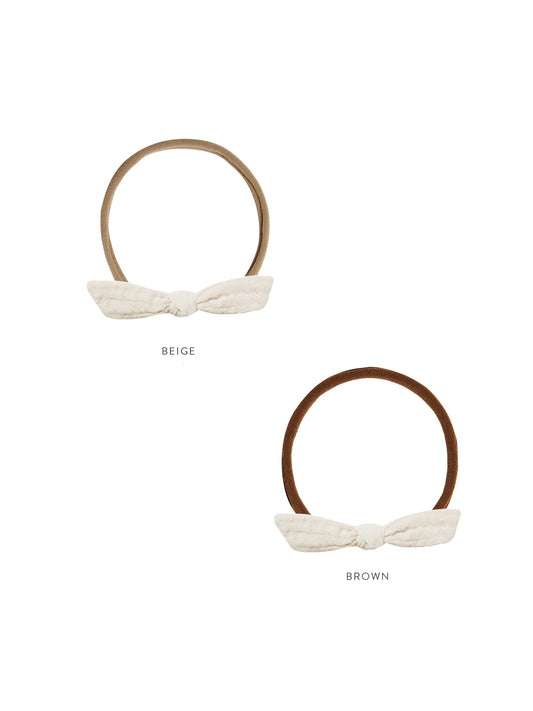 RYLEE + CRU LITTLE KNOT HEADBAND || BROWN IVORY
