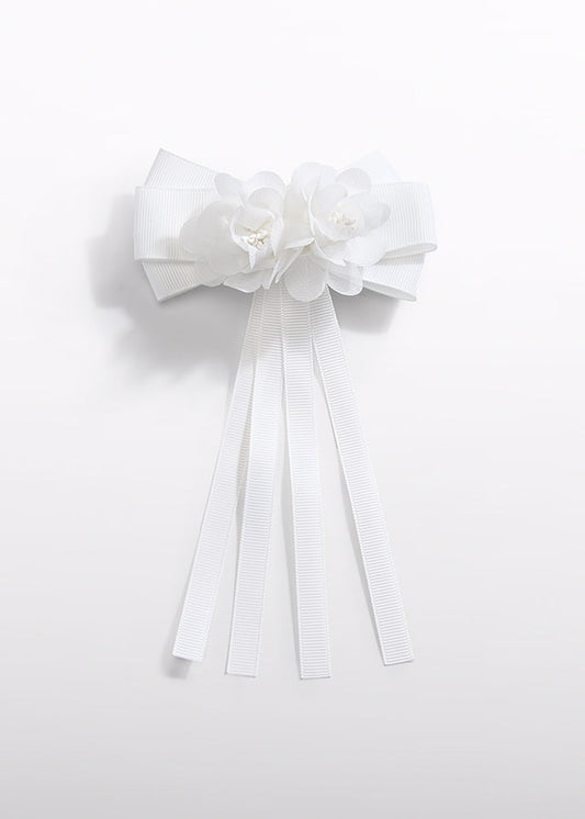 ABEL & LULA FLORAL & BOW BARETTE