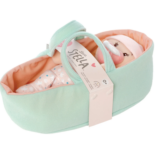 LOVE, STELLA MY FIRST DOLL & BASSINET PEACH
