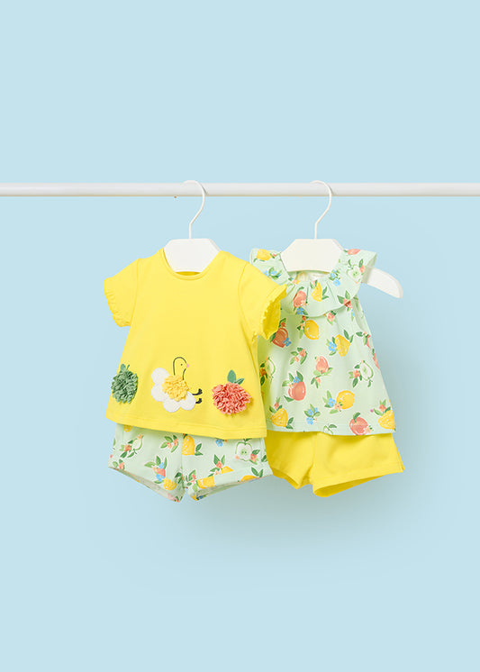 MAYORAL GIRLS 2PC KNIT SHORT SET