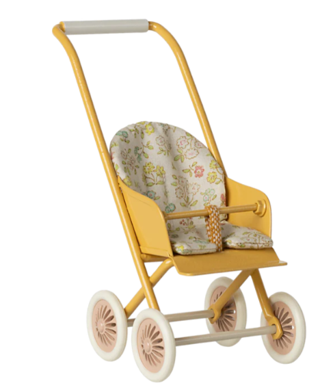 MAILEG STROLLER, MICRO - YELLOW
