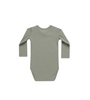 QUINCY MAE RIBBED LONG SLEEVE BODYSUIT BASIL
