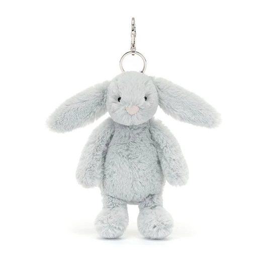 JELLYCAT BASHFUL SILVER BUNNY BAG CHARM