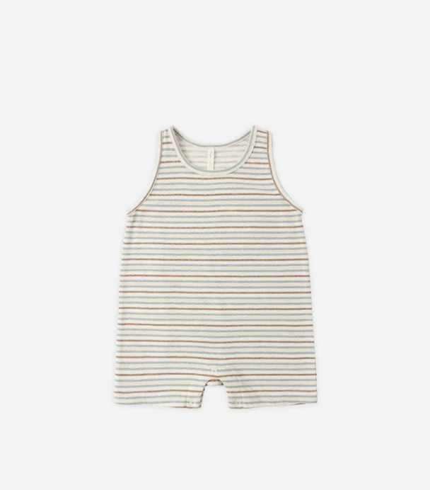 RYLEE + CRU SLEEVELESS ONE-PIECE VINTAGE STRIPE