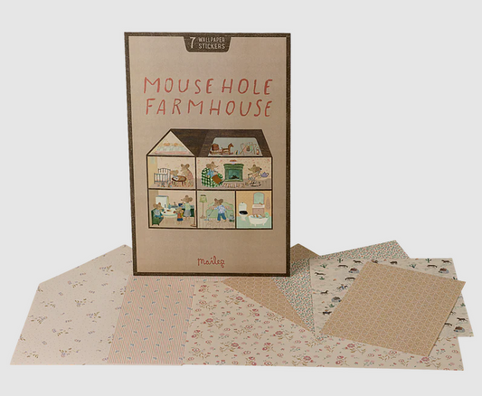 MAILEG WALLPAPER MOUSE HOLE FARMHOUSE