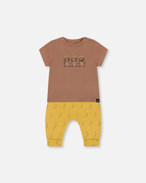 JERSEY TOP & PANT SET BANANAS