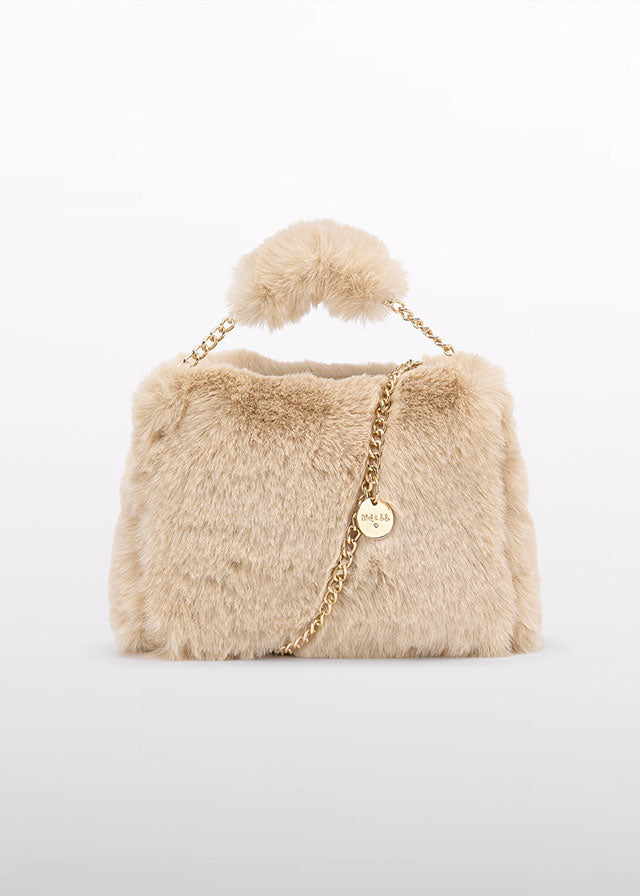 ABEL & LULA GIRL FAUX FUR BAG - ALMOND