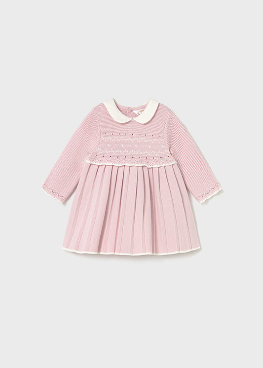 MAYORAL BABY KNIT DRESS - PINK