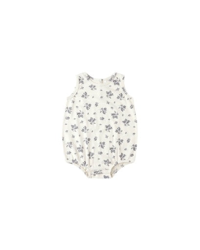 RYLEE & CRU BUBBLE ONESIE - BLUE FLORAL
