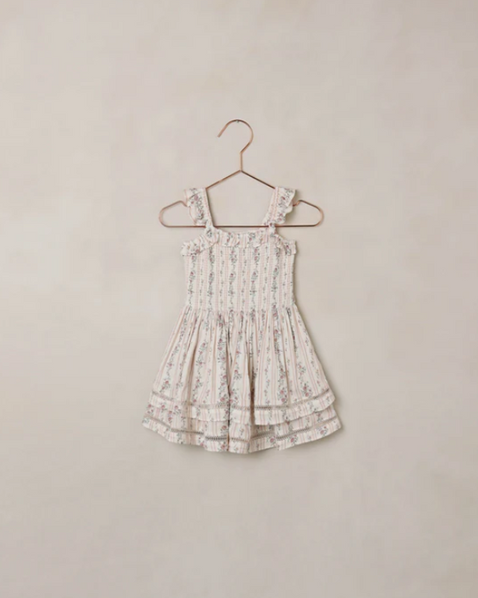 NORALEE BIRDIE DRESS SPRING FLORAL STRIPE