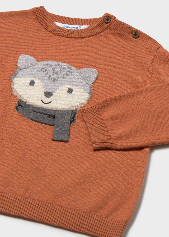MAYORAL BABY ANIMAL INTARSIA SWEATER