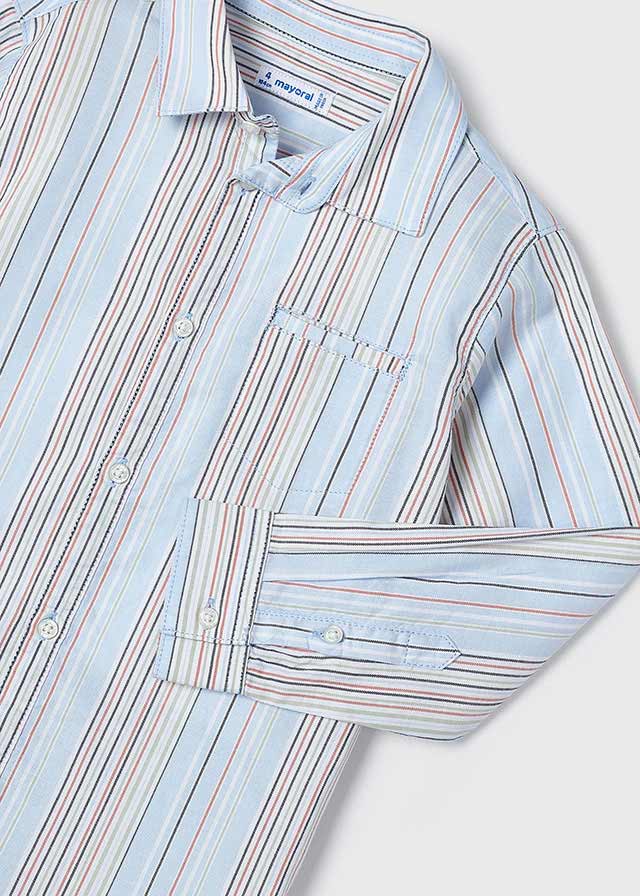 MAYORAL BOYS LONG SLEEVE STRIPED OXFORD SHIRT