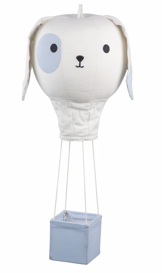 LIGHT BLUE PUPPY HOT AIR BALLOON MOBILE
