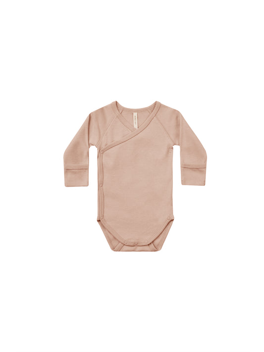 QUINCY MAE SIDE SNAP BODYSUIT - BLUSH