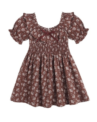 RYLEE + CRU DILLON DRESS IRIS MULLBERRY