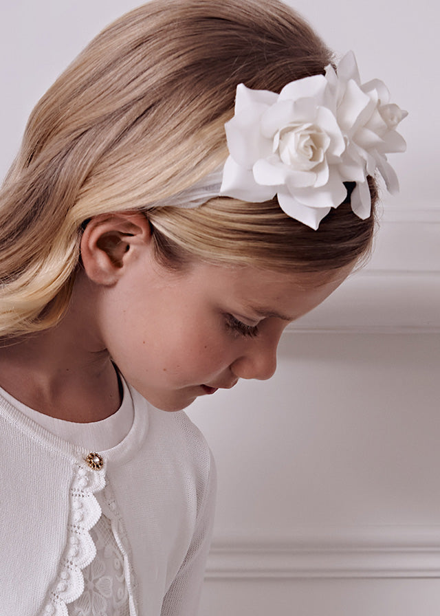 ABEL & LULA GIRL ORGANZA FLOWER HEADBAND