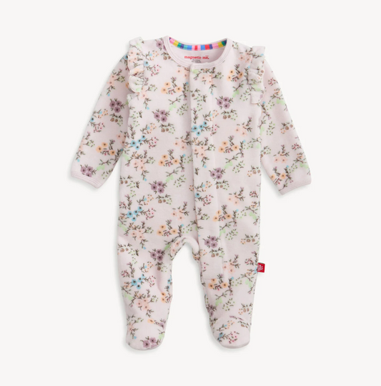 MAGNETIC ME VELOUR FOOTIE EMILY