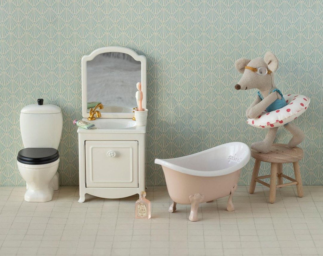 MAILEG BATHTUB, MOUSE - ROSE