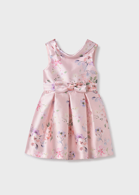 ABEL & LULA GIRL PRINTED MIKADO DRESS