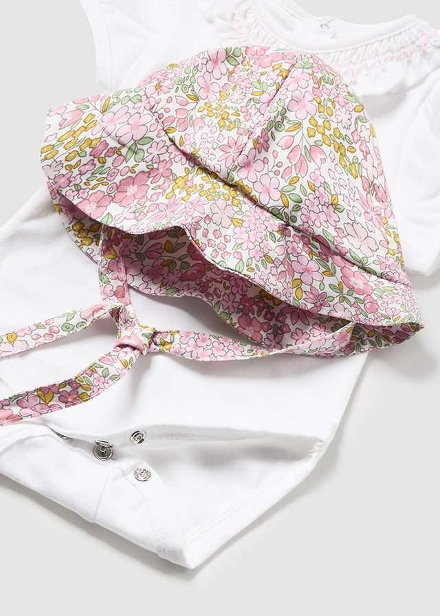 MAYORAL 3 PIECE FLOWER ROMPER SET