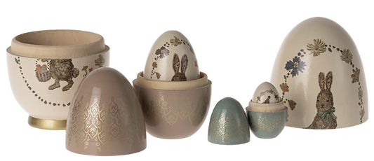 MAILEG EASTER BABUSHKA EGG, 5 PCS SET