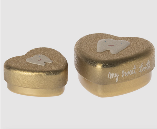 MAILEG TOOTH BOX 2 PCS SET - GOLD