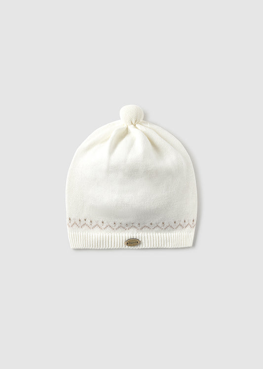 MAYORAL HAT NEWBORN BABY BOY - ECRU