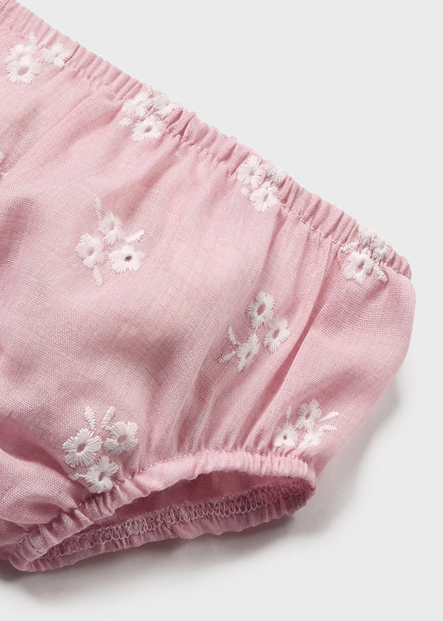 MAYORAL DRESS & BLOOMER SET - PINK