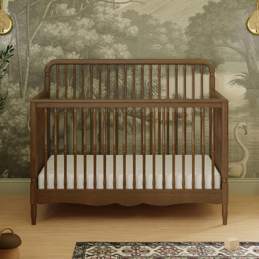 Liberty 4-in-1 Convertible Spindle Crib in Warm White