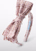 ABEL & LULA GIRL TWEED HEADBAND WITH BOW - PINK