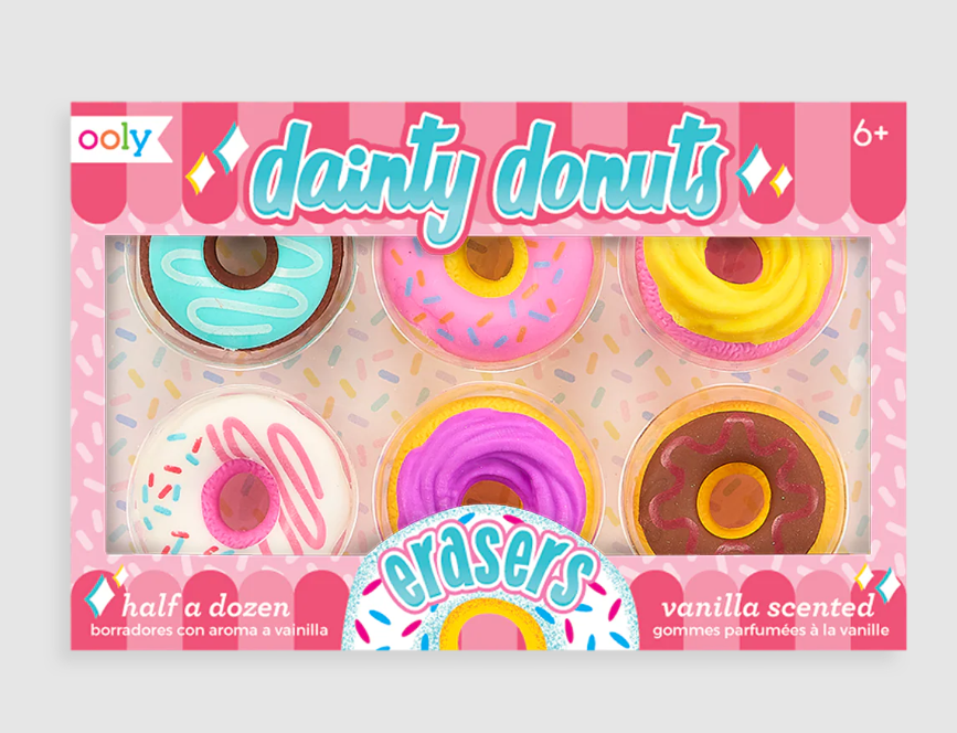 DAINTY DONUTS SCENTED ERASERS - SET OF 6