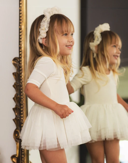 NORALEE GATHERED HEADBAND IVORY