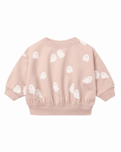 QUINCY MAE RELAXED FLEECE SWEATSHIRT SWEET GHOST