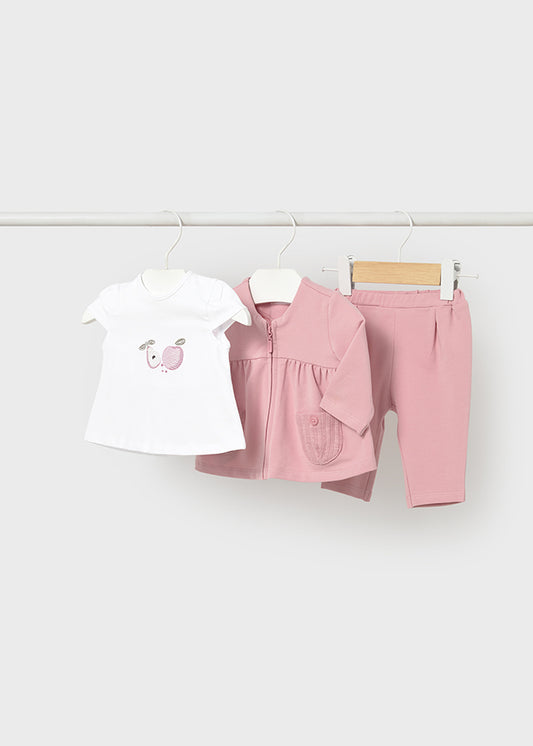 MAYORAL NEWBORN GIRL 3-PIECE TRACKSUIT