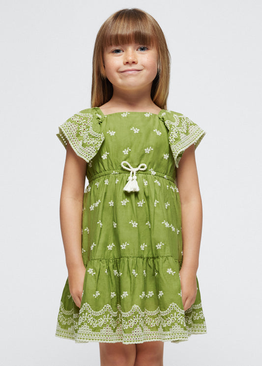 MAYORAL GIRLS EMBROIDERED DRESS