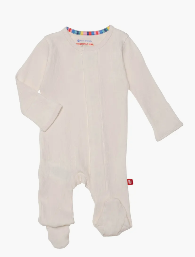 WHIPPED CREAM RIBBED COTTON FOOTIE